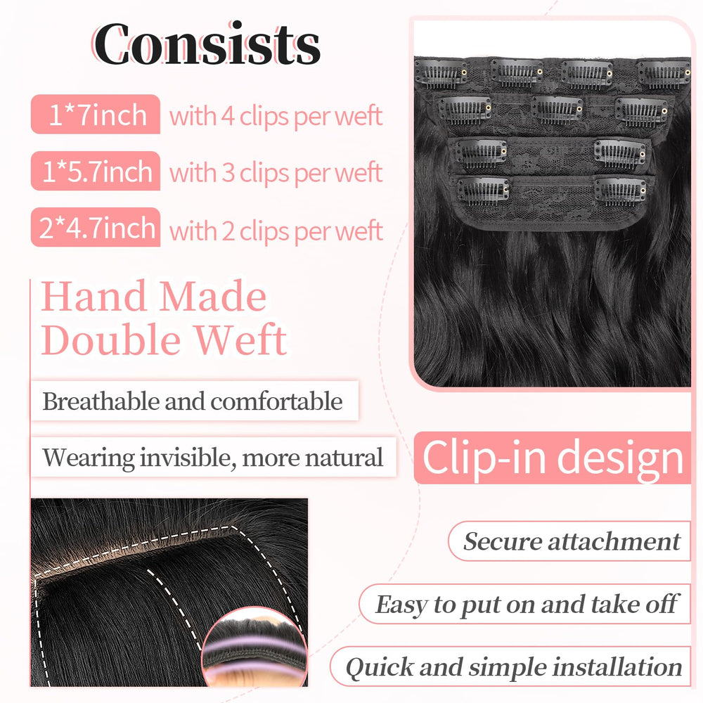 KooKaStyle six-inch three-clip weft for secure fit