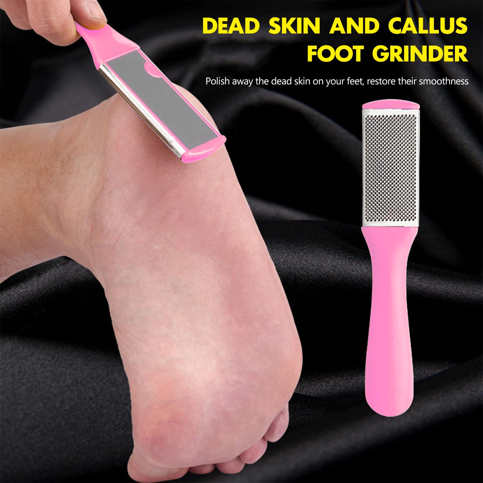 Kootinn foot files shown for use on dry feet demonstrating versatility.