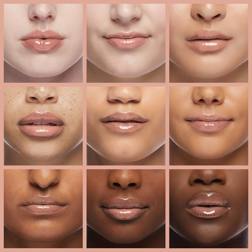 Kopari Coconut Lip Glossy shea butter and coconut oil illustration emphasizes clean, skin-loving ingredients.