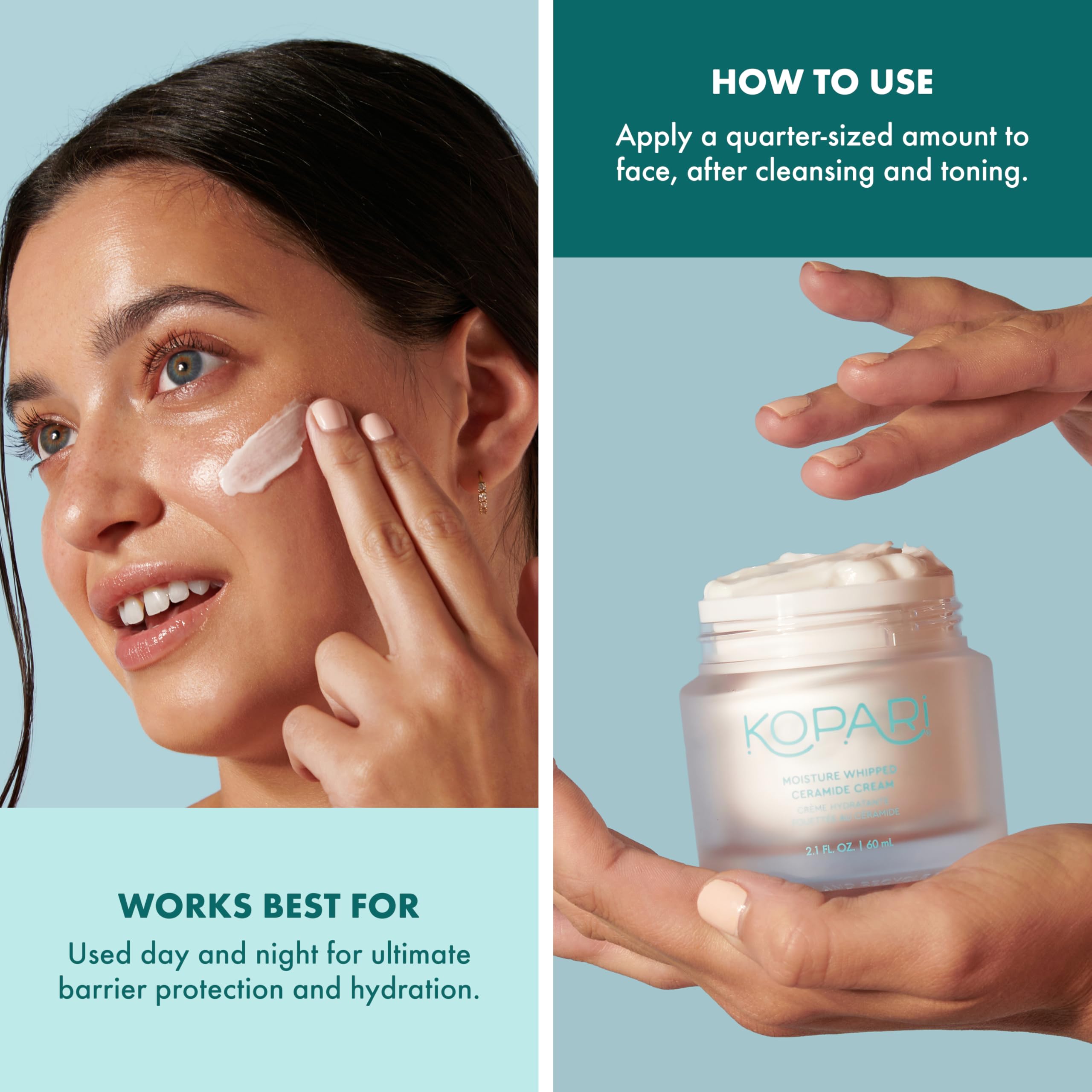 Kopari daily-use routine image suggests versatile day and night hydration.