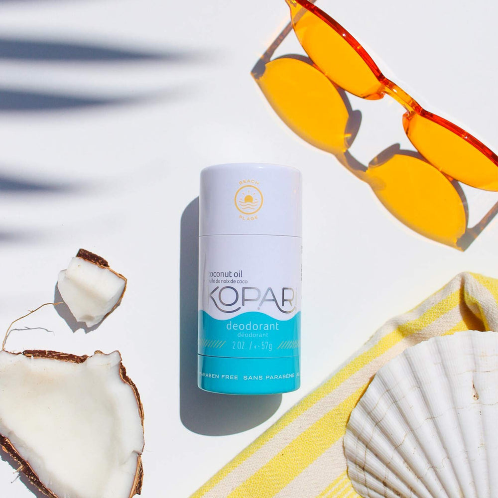 Kopari deodorant ingredients coconut oil and sage support gentle underarm care.