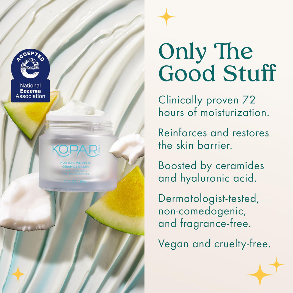 Kopari fragrance-free vegan formula label implies gentle daily use.
