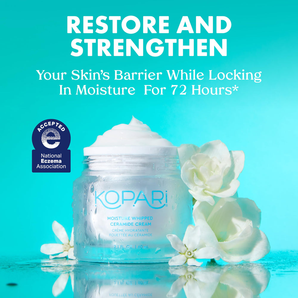 Kopari hyaluronic-acid focus image underlines deep hydration and moisture retention.