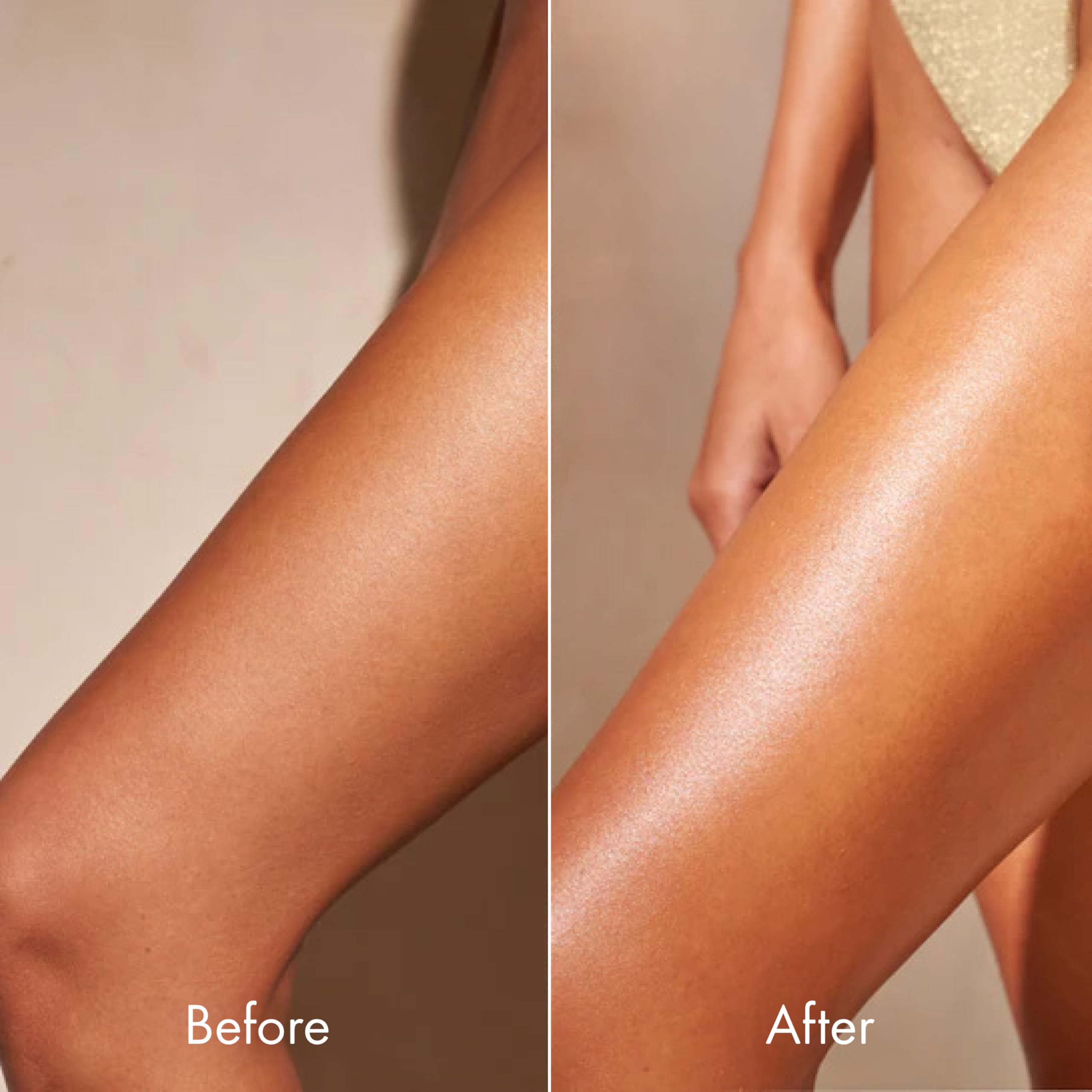 Kopari Hydrating Silk Body Cream swatch on dry skin for instant relief