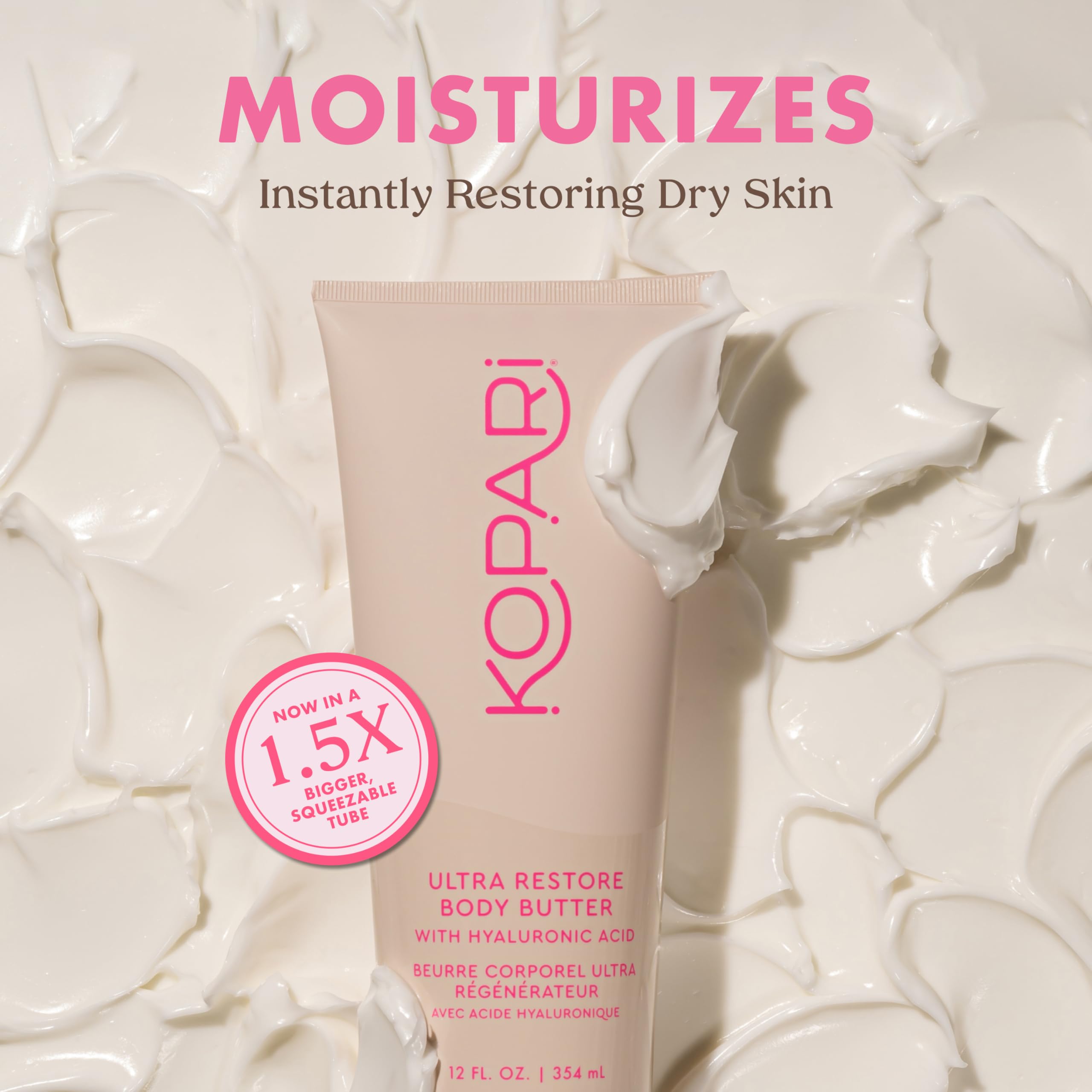 Kopari Jumbo Ultra Restore Butter texture closeup showing whipped lightweight feel for everyday use