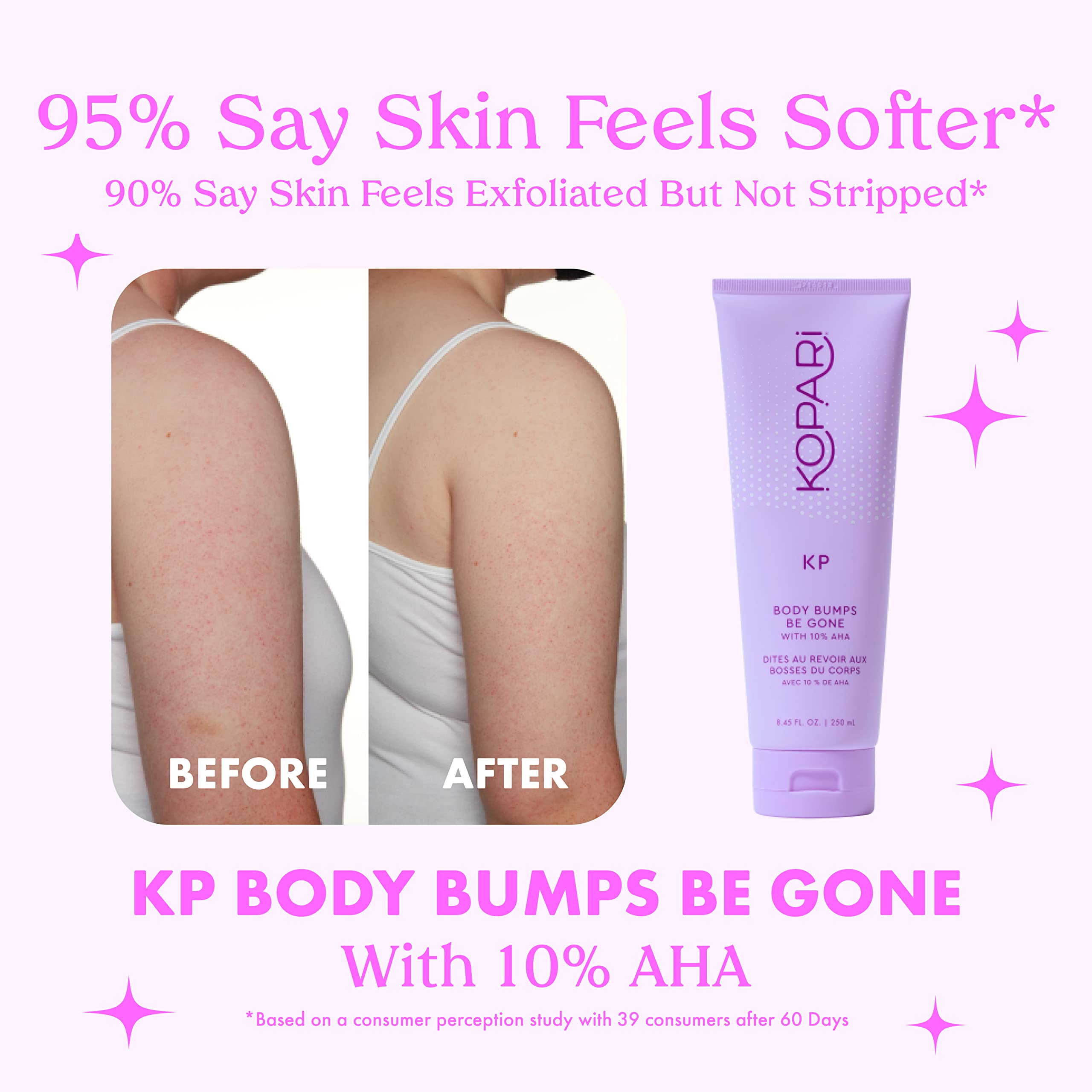 Kopari KP Body Bumps Exfoliating Scrub being applied shows rich lather for cleansing.
