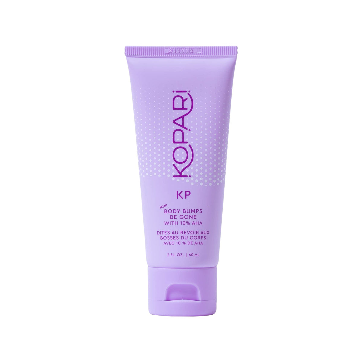 Kopari KP Body Bumps Exfoliating Scrub packaging showcases clean KP care.