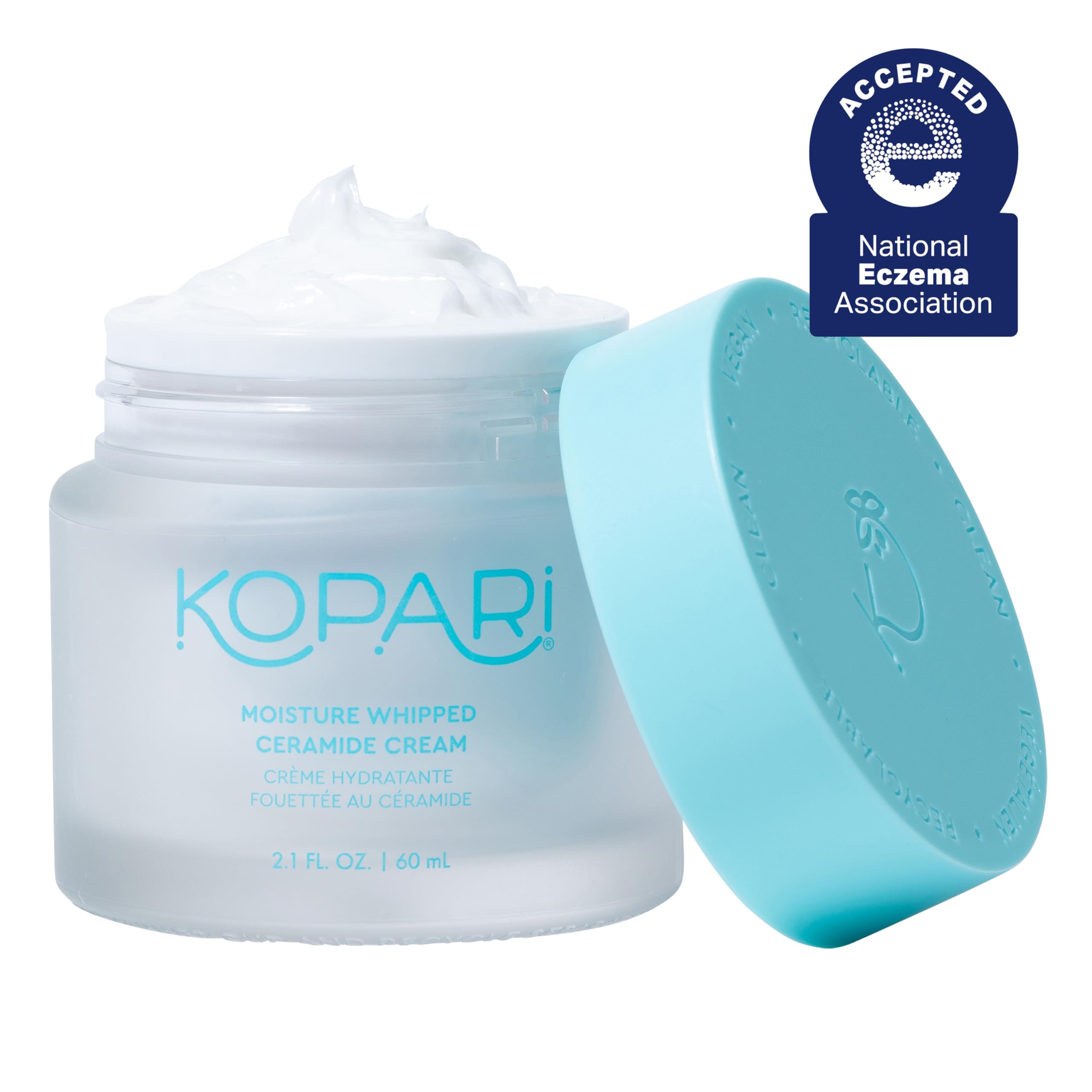 Kopari ceramide cream barrier visual indicating skin barrier support.