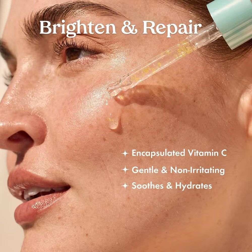 Kopari Star Bright serum under makeup demonstrates seamless layering for a smooth finish.