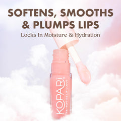 Kopari Tri-Peptide Lip Cloud swatch showing creamy texture and smoothing potential