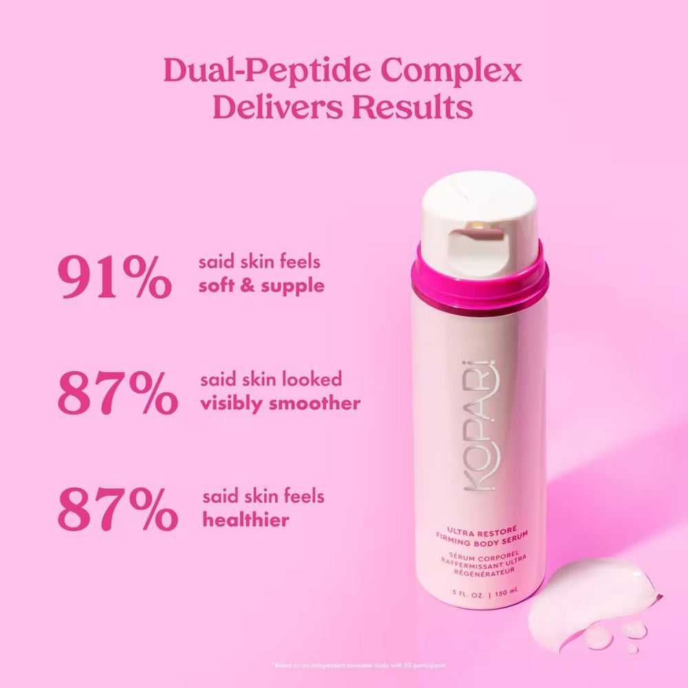 Kopari Ultra Restore serum scent: nectarine and green tea for a refreshing routine.