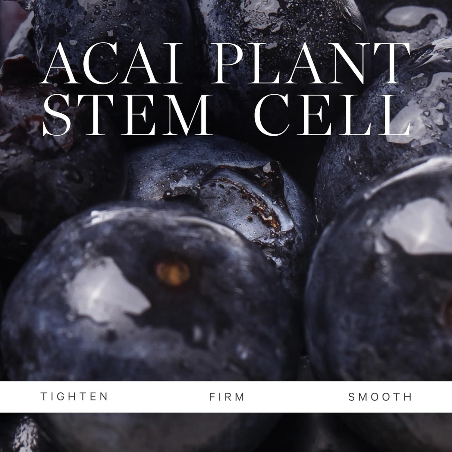 KORA Organics rosehip oil and acai stem cells visual imply nourishing antioxidant benefits.