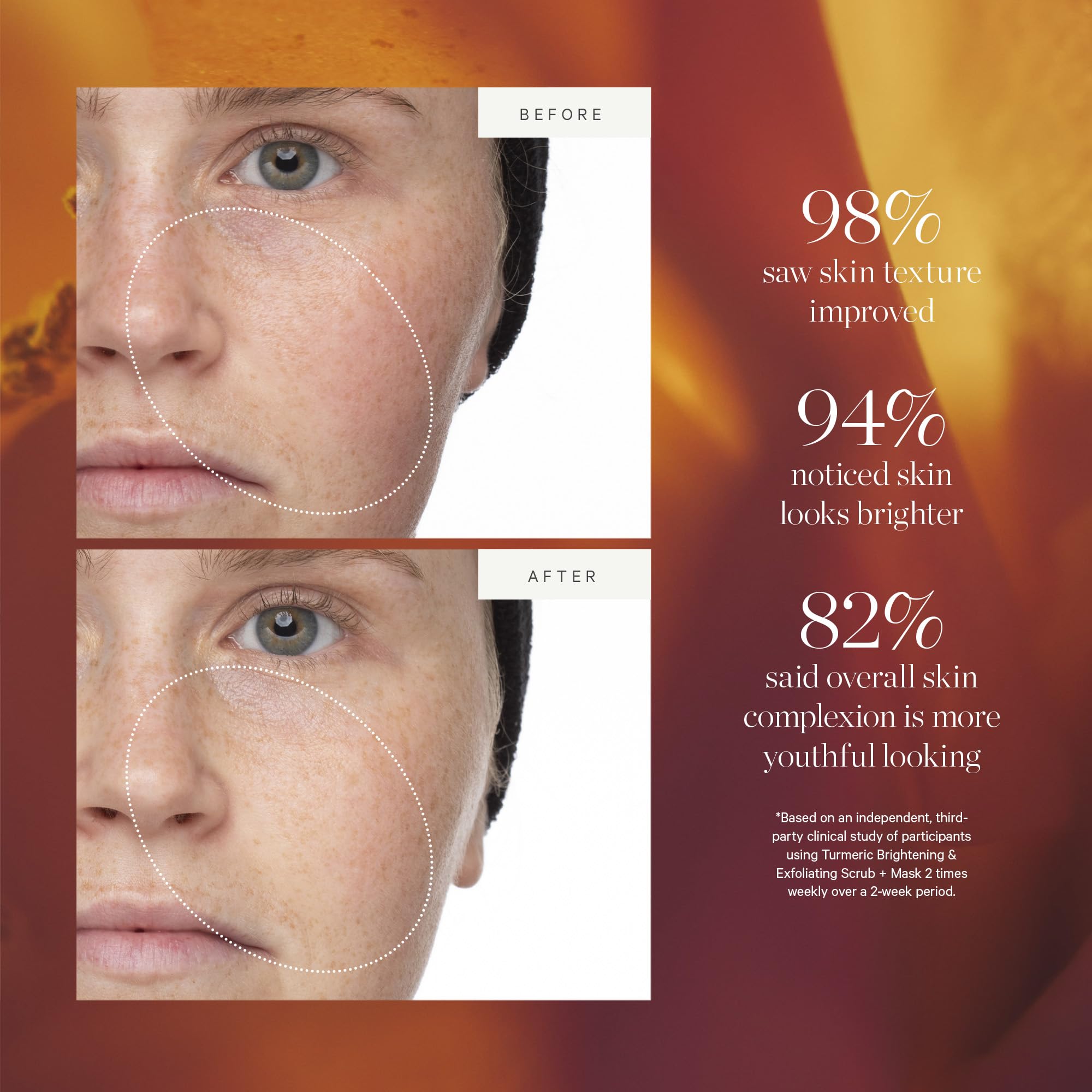 KORA Organics Turmeric powder detail suggesting environmental protection for brighter complexion