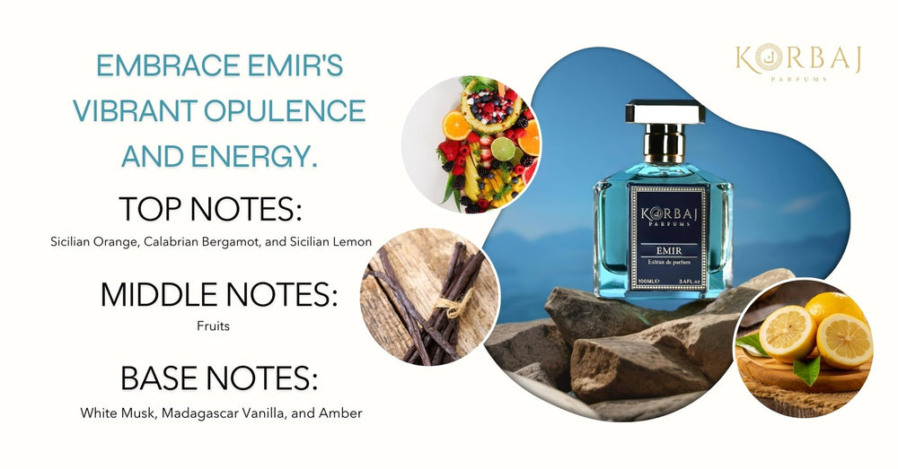 Emir top-notes citrus highlight brightness for daytime freshness
