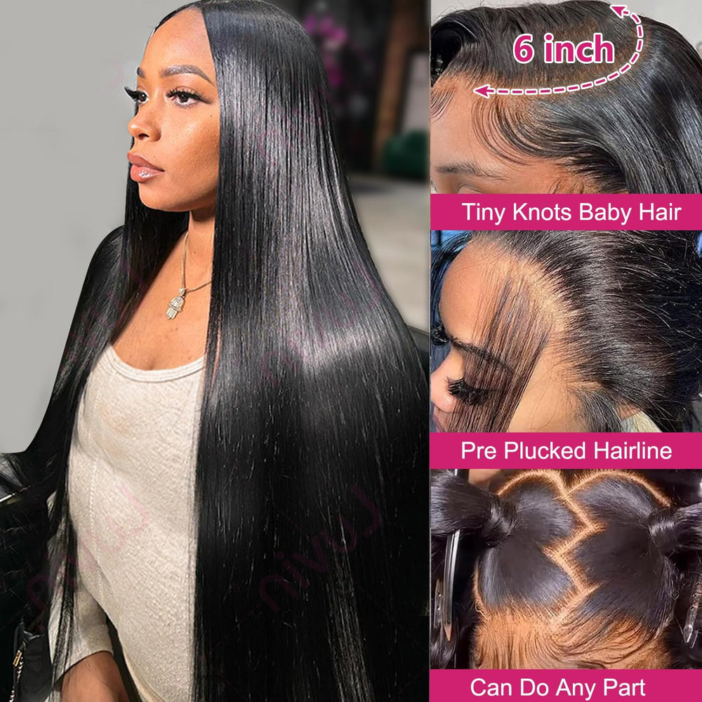 KORENGI 13x6 lace front photo highlights natural parting with HD transparent lace