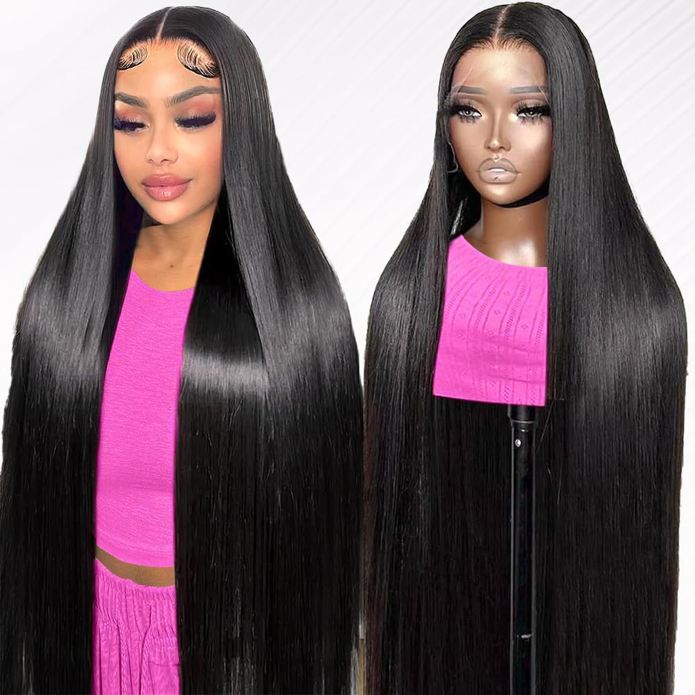 KORENGI 30 inch wig front view shows silky virgin hair for versatile styling