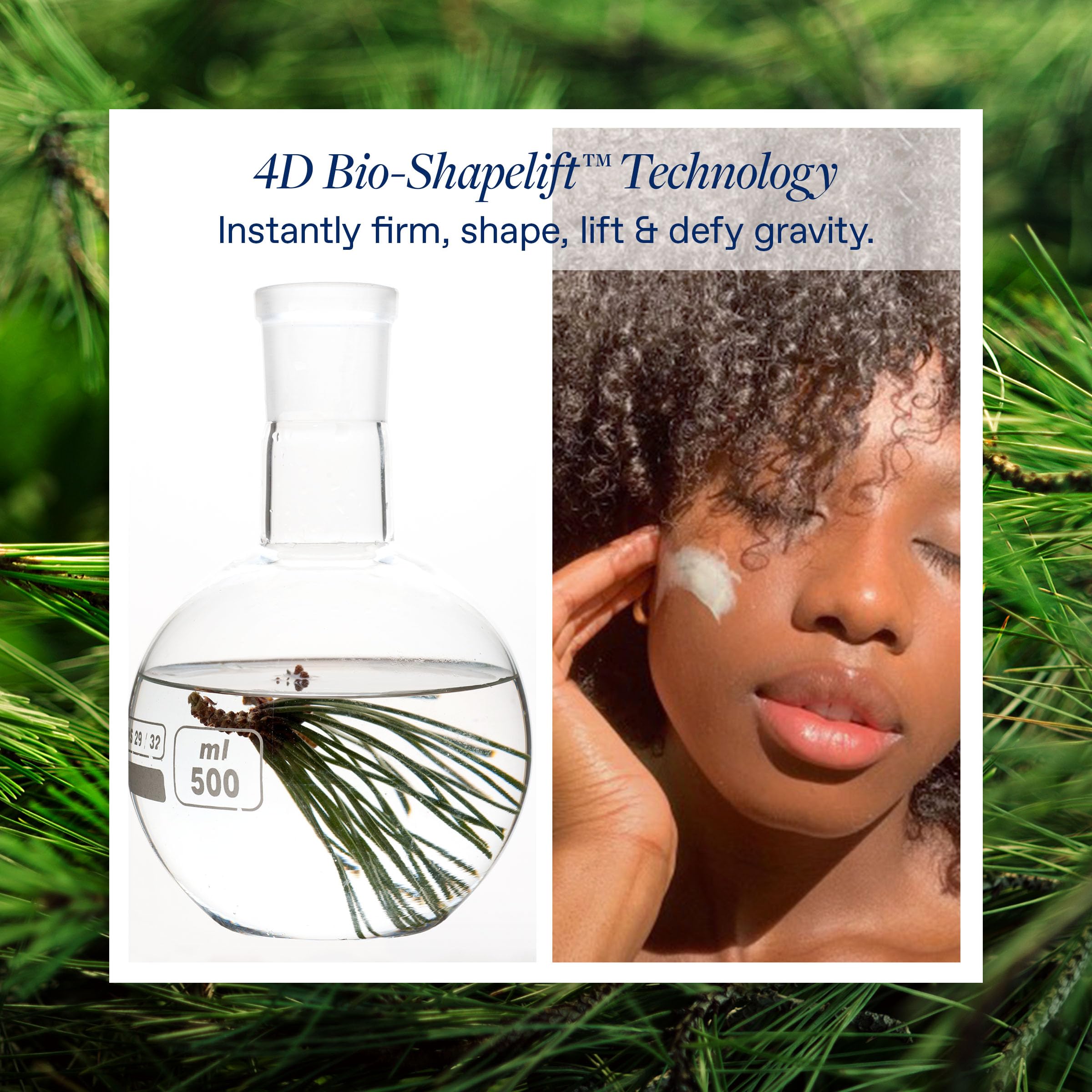 KORRES Black Pine Bounce ingredients bottle, with Black Pine extract and beta glucans for hydration