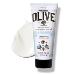 KORRES Olive Body Lotion bottle shown for fast-absorbing hydration.