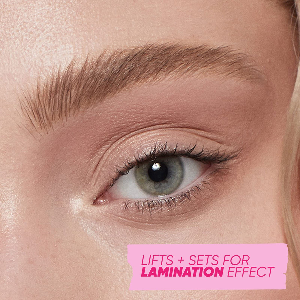 Kosas Air Brow finished look with full, fluffy brows and subtle shine