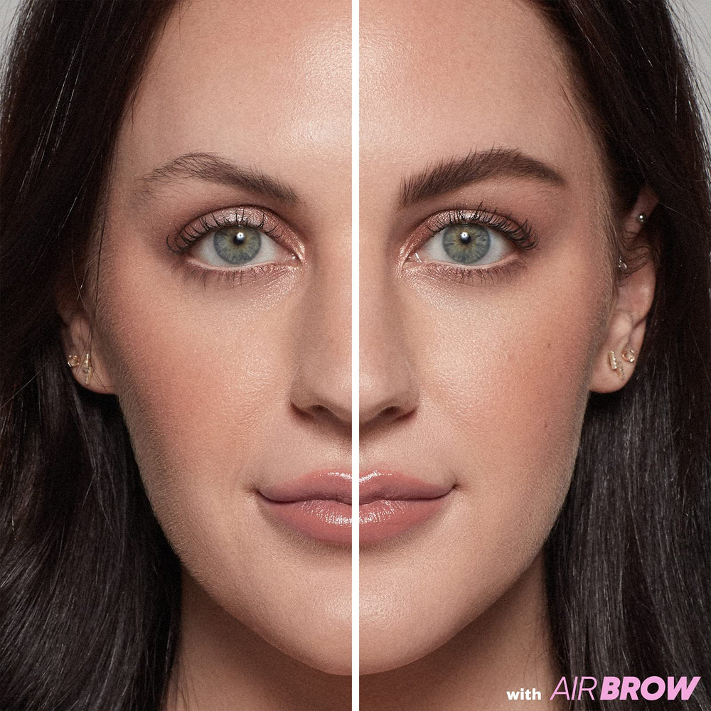 Kosas Air Brow feathered brows look with soft, flexible hold.
