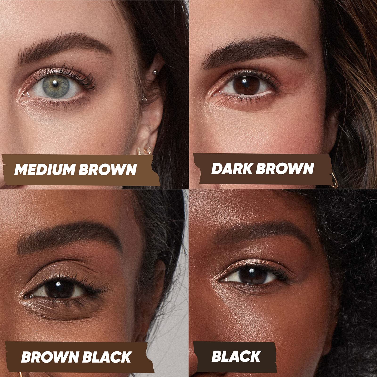 Kosas Air Brow full-brow look demonstrating bold, dimensional effect.