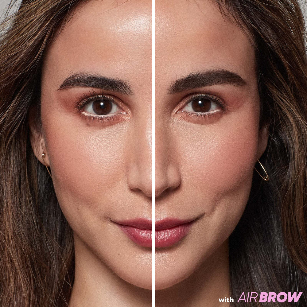 Kosas Air Brow Tinted Gel lift and fluff showcases soft hold and dimension.