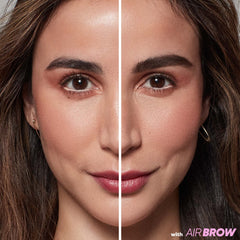 Kosas Air Brow Tinted Gel lift and fluff showcases soft hold and dimension.