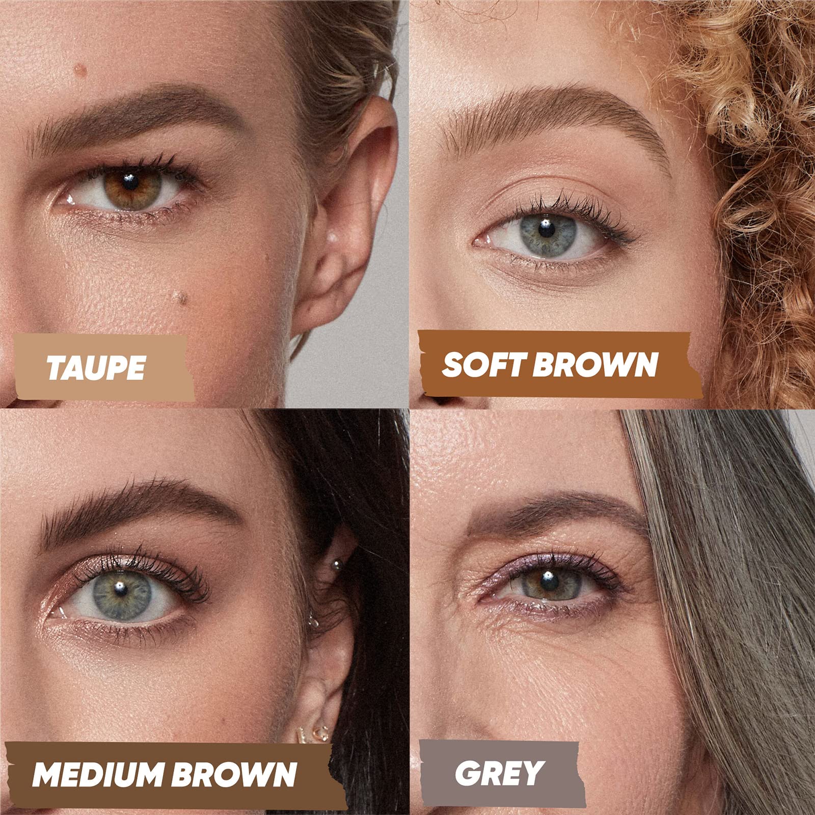 Kosas Air Brow Tinted Gel open-tube reveals smooth mousse texture for precise pigment.