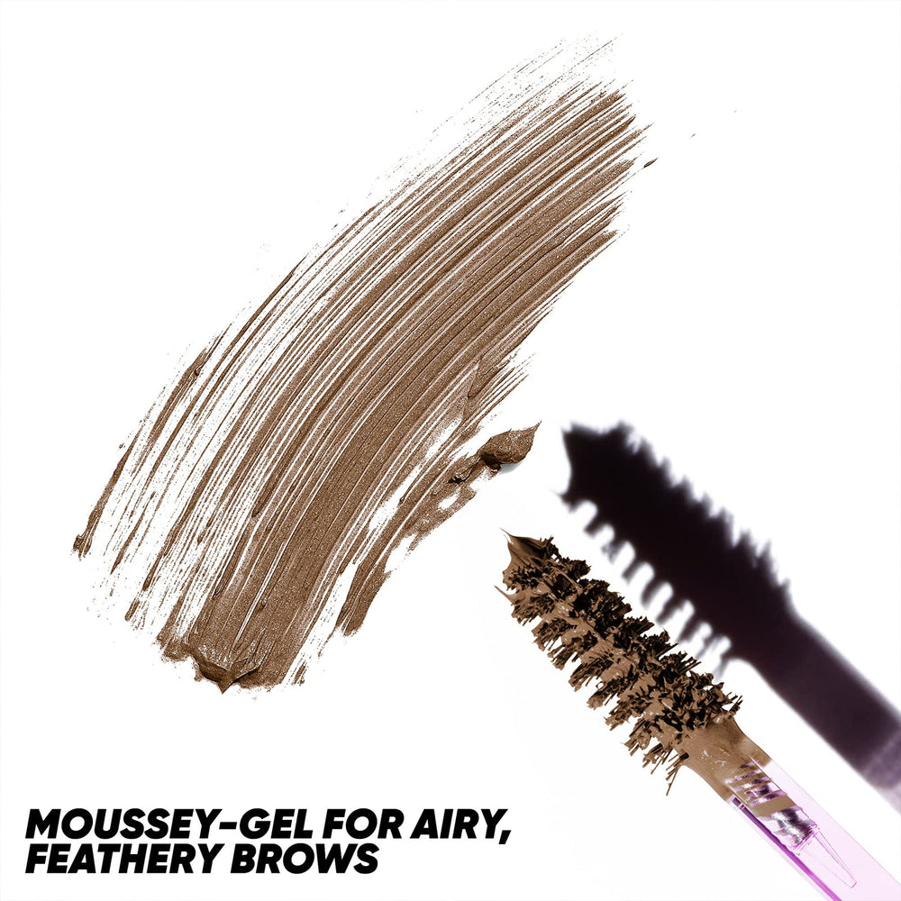 Kosas Air Brow Tinted Gel spoolie action demonstrates lift and brow separation for fuller-looking arches.