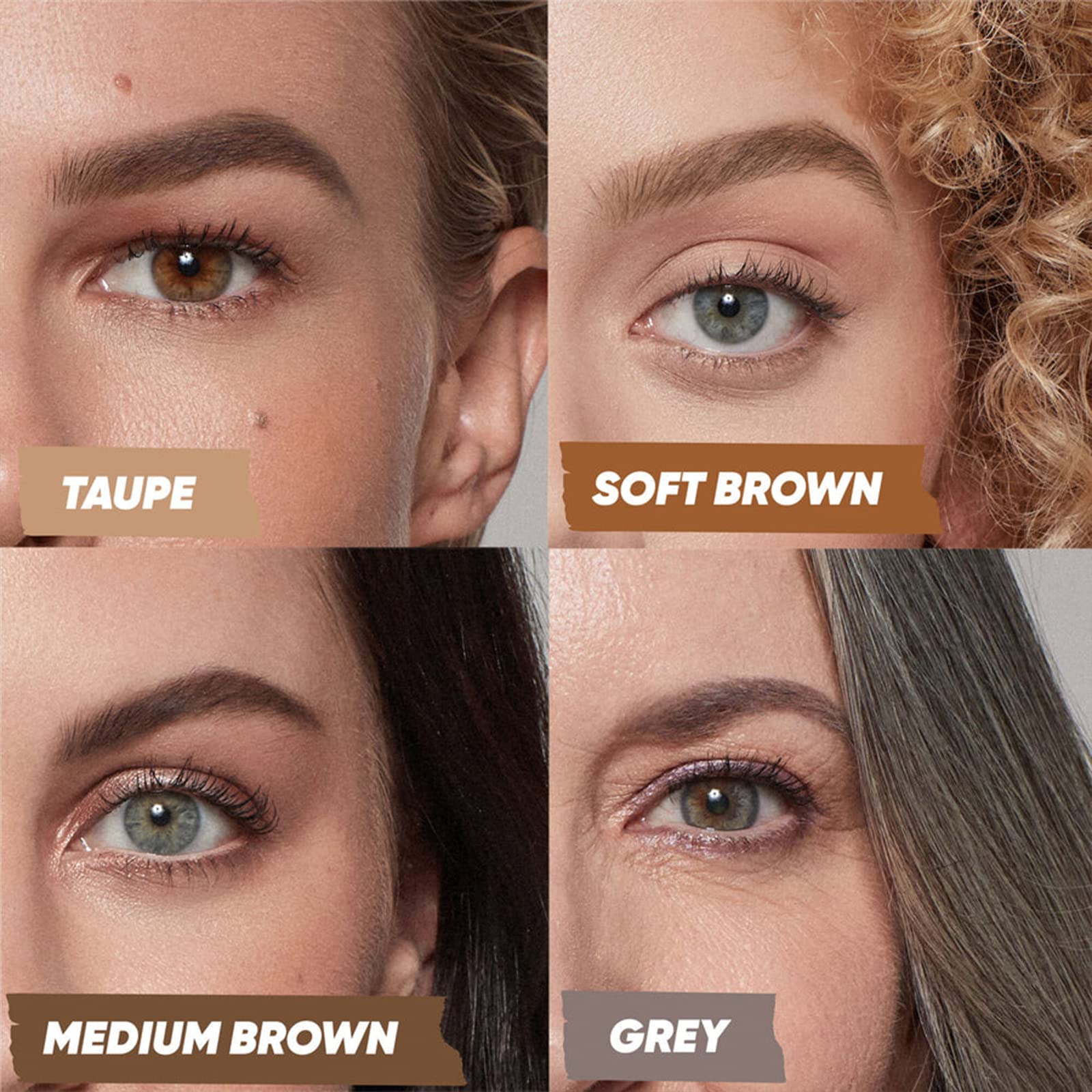 Kosas Brow Pop before-after demonstrating hair-like fullness