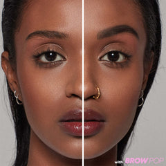 Kosas Brow Pop built-in spoolie blending for seamless, natural look.