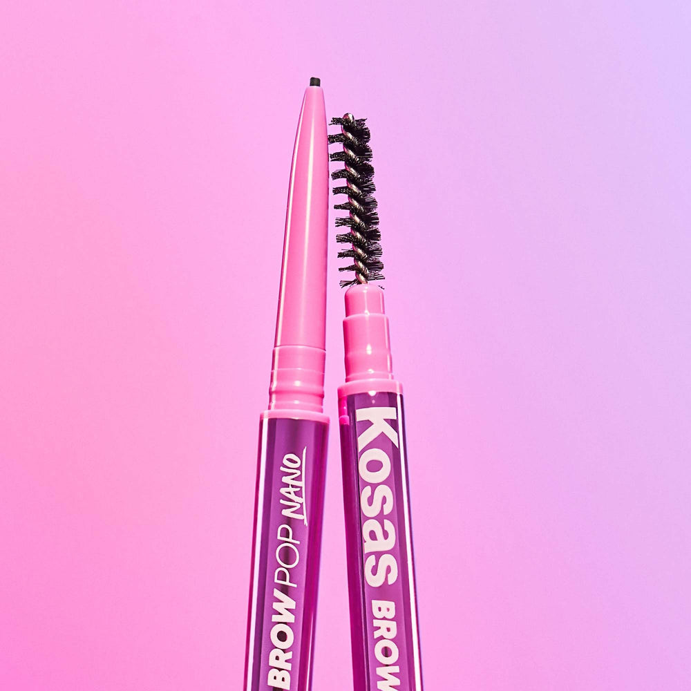 Kosas Brow Pop Nano black shade captures bold, natural-looking definition