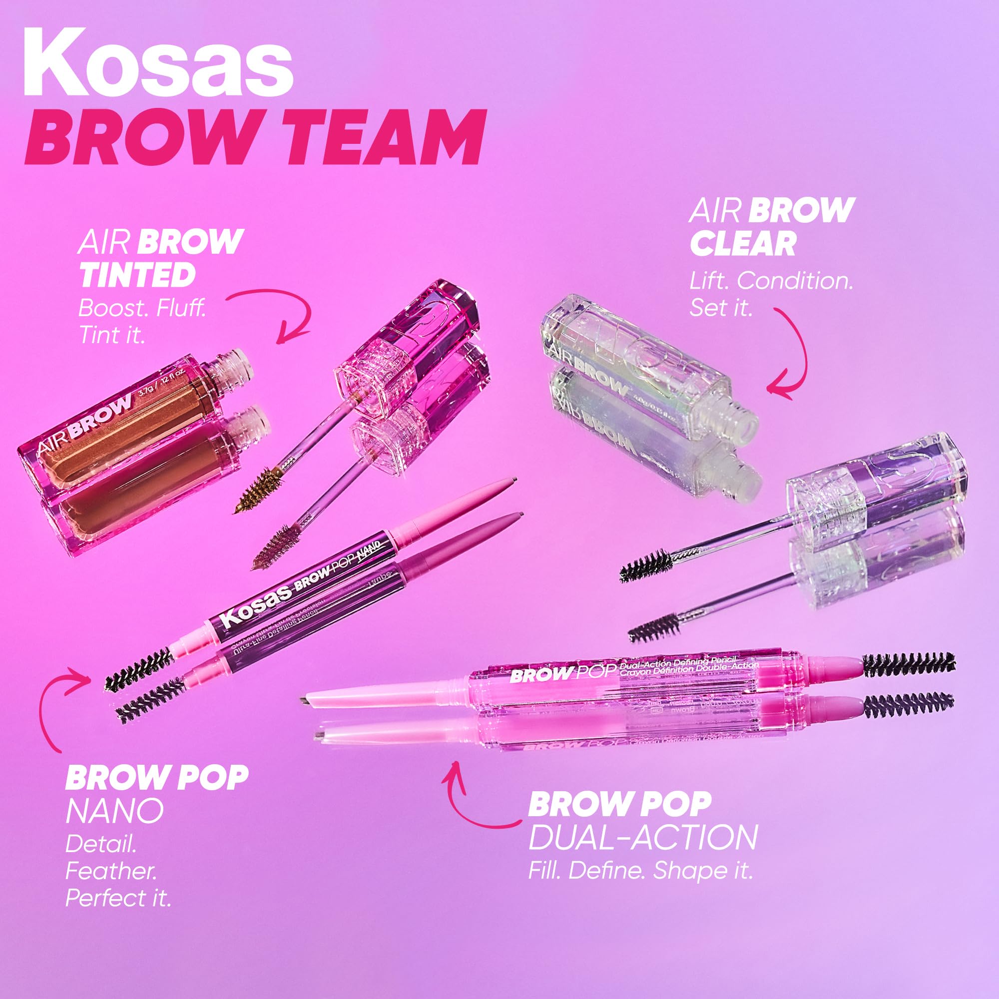Kosas Brow Pop Nano packaging and brand presentation