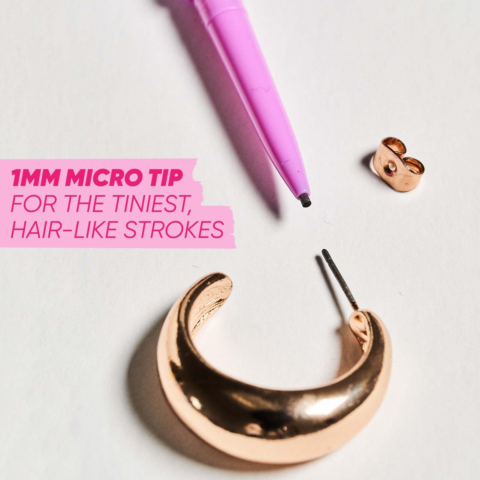 Kosas Brow Pop Nano spoolie and pencil setup for brow grooming