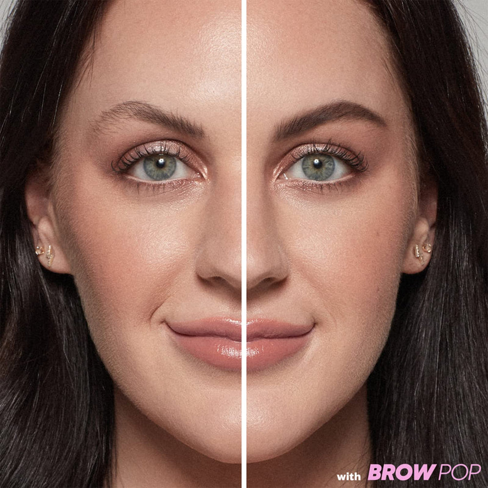 Kosas Brow Pop Spoolie blends color and smooths brows.