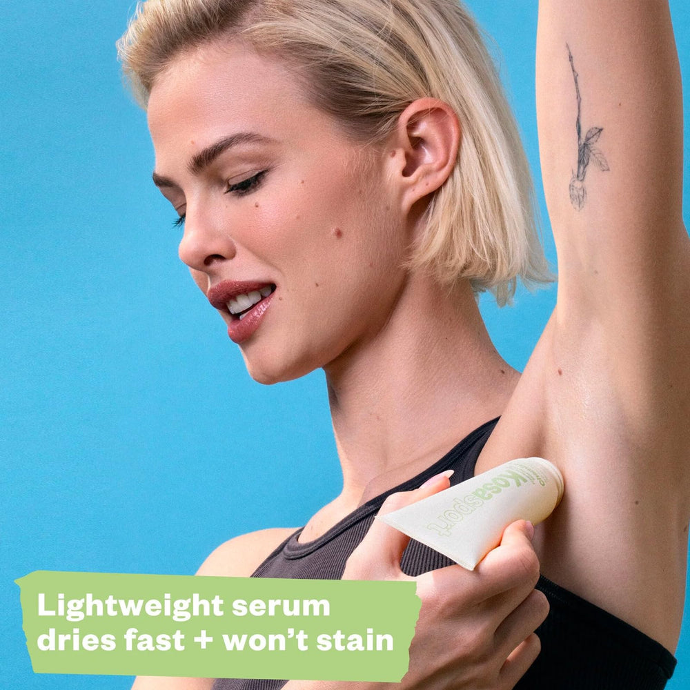 Kosas Chemistry Deodorant ingredients label highlights aluminum- and baking soda-free formula.