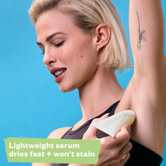 Kosas Chemistry Deodorant ingredients label highlights aluminum- and baking soda-free formula.
