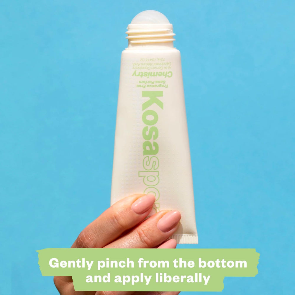 Kosas underarm skin after use, showing soothing, balanced feel.