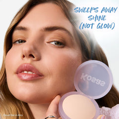 Kosas Cloud Set airy-texture powder seen on skin for light coverage