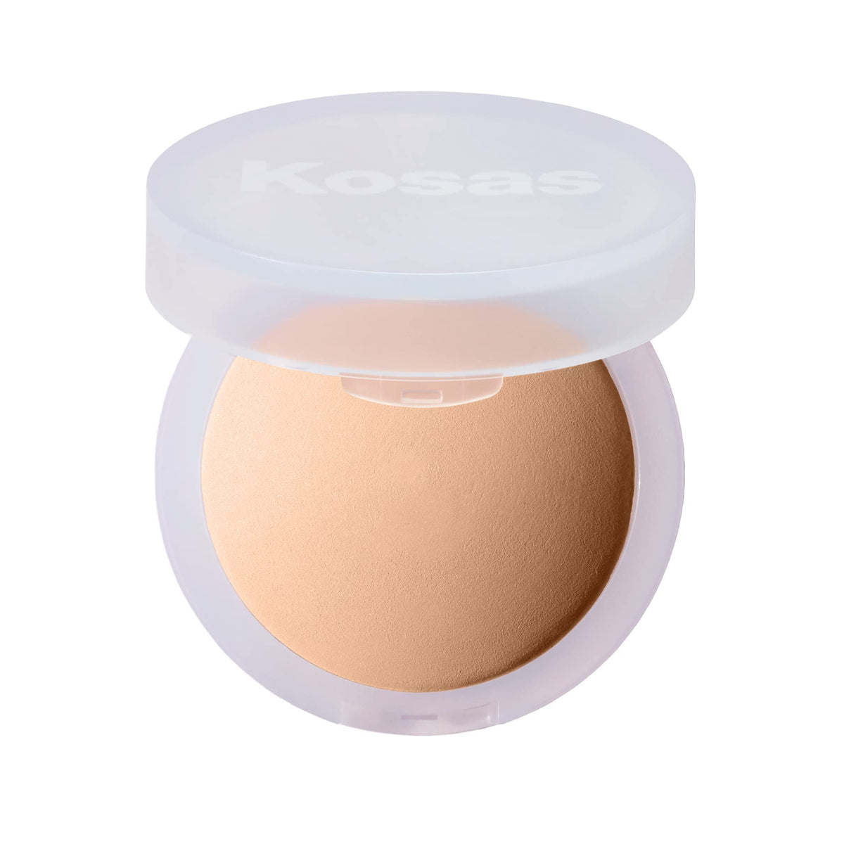 Kosas Cloud Set compact front shows portable powder for shine control on the go.