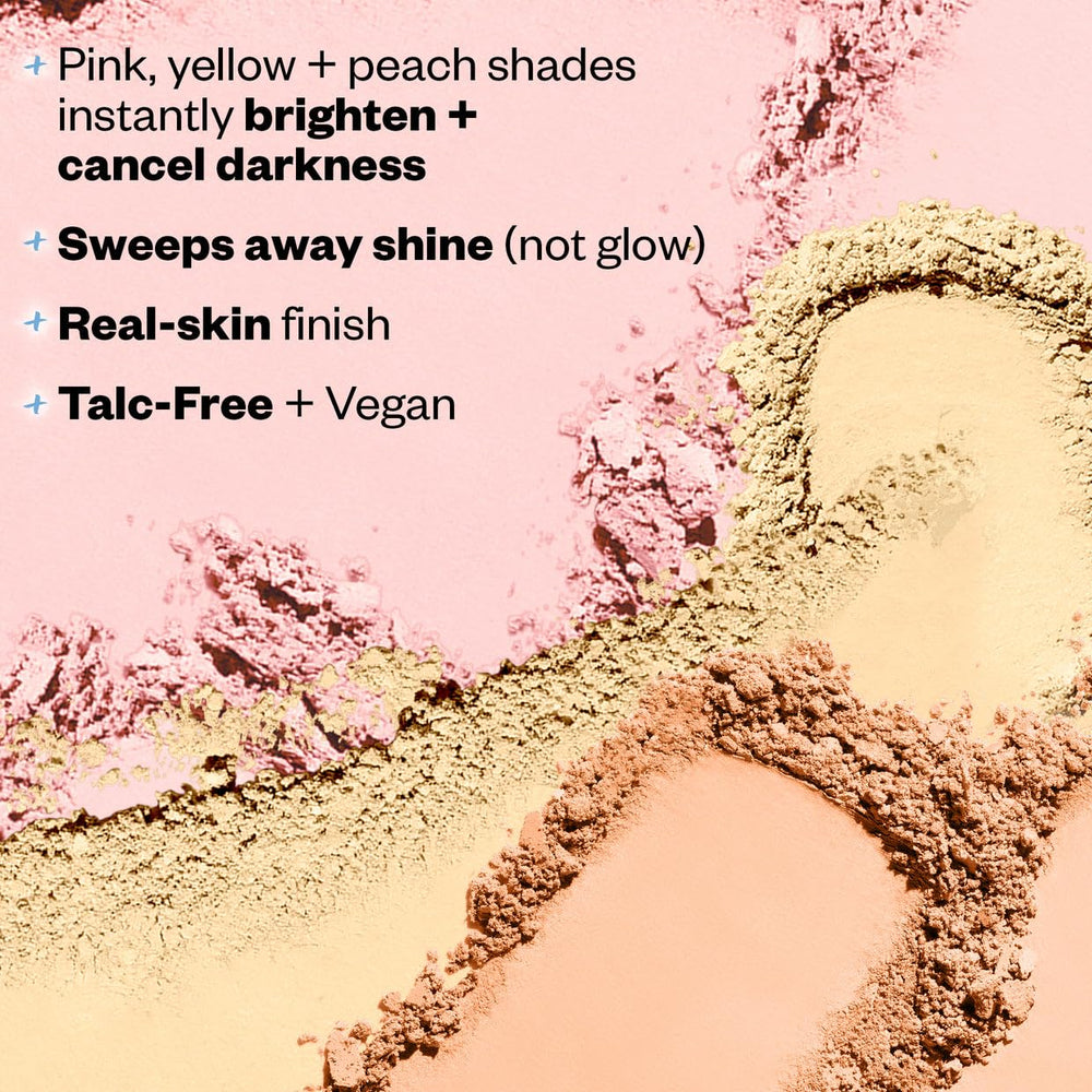 Kosas Cloud Set Candy pore-minimizing effect around cheeks.