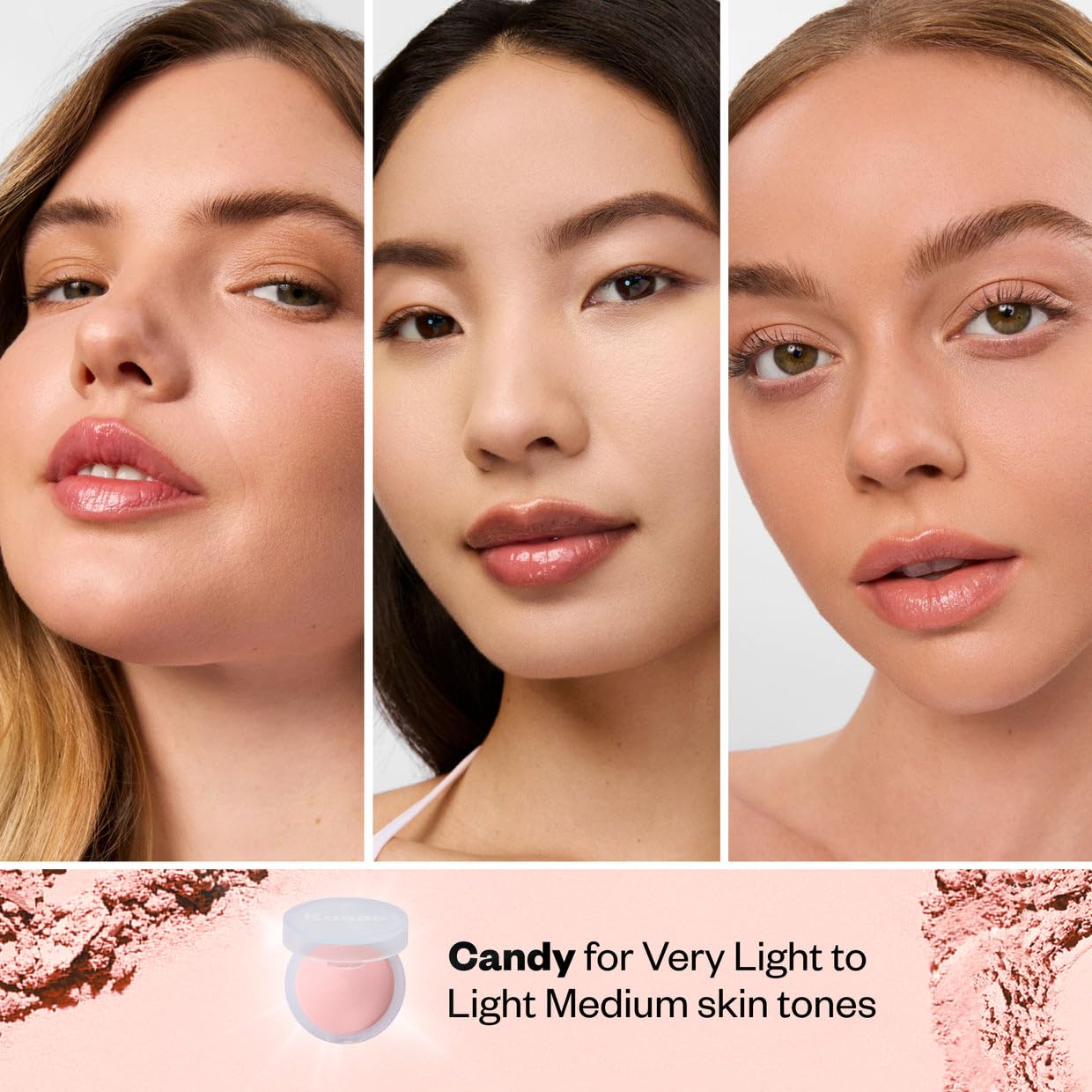 Kosas Cloud Set Candy T-zone blur demonstrates oil control and soft matte finish.