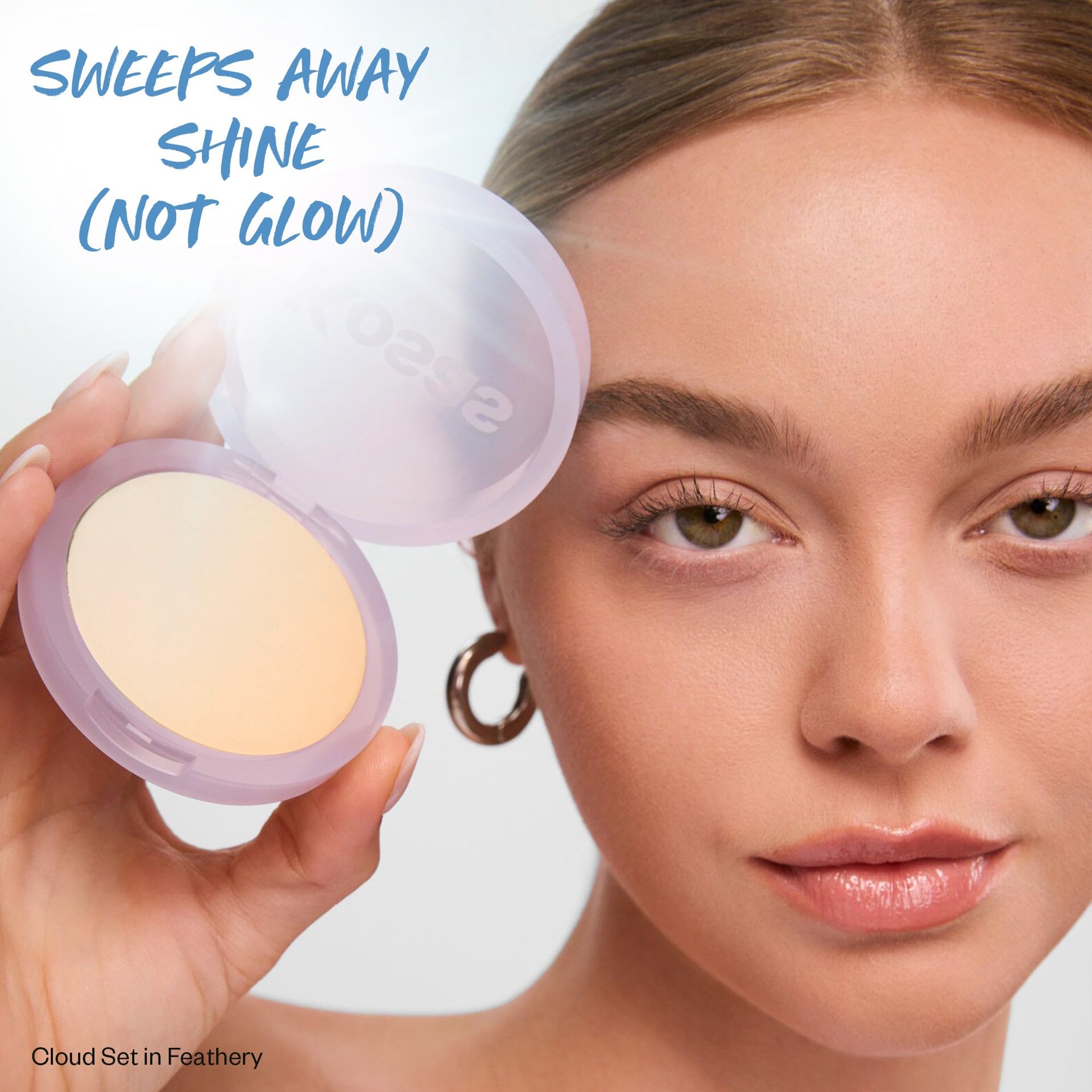 Kosas Cloud Set diffused finish swatch on skin for natural blur.