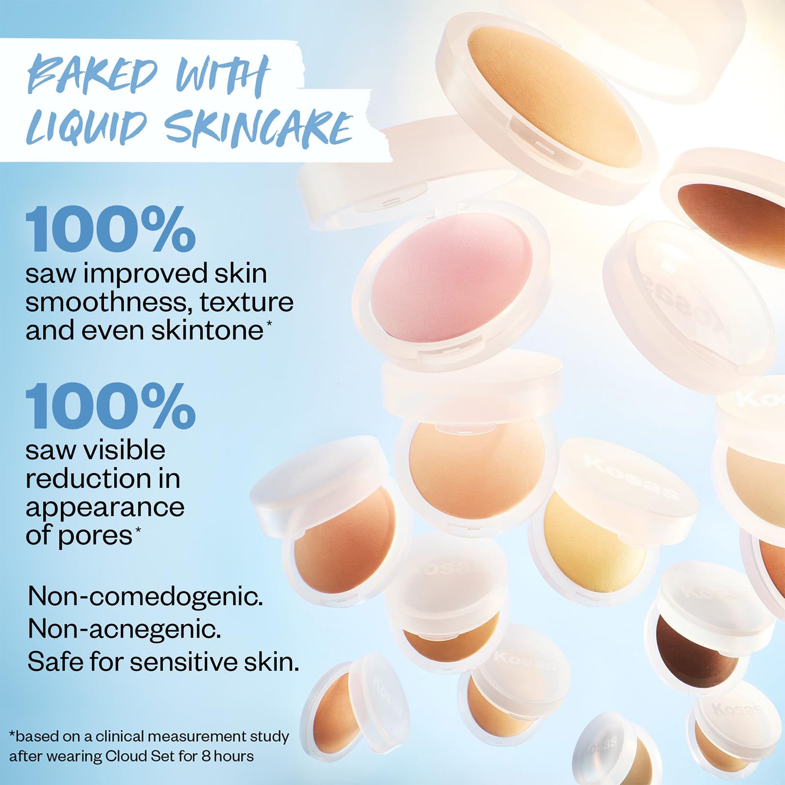 Kosas Cloud Set finish close-up with diffused translucence