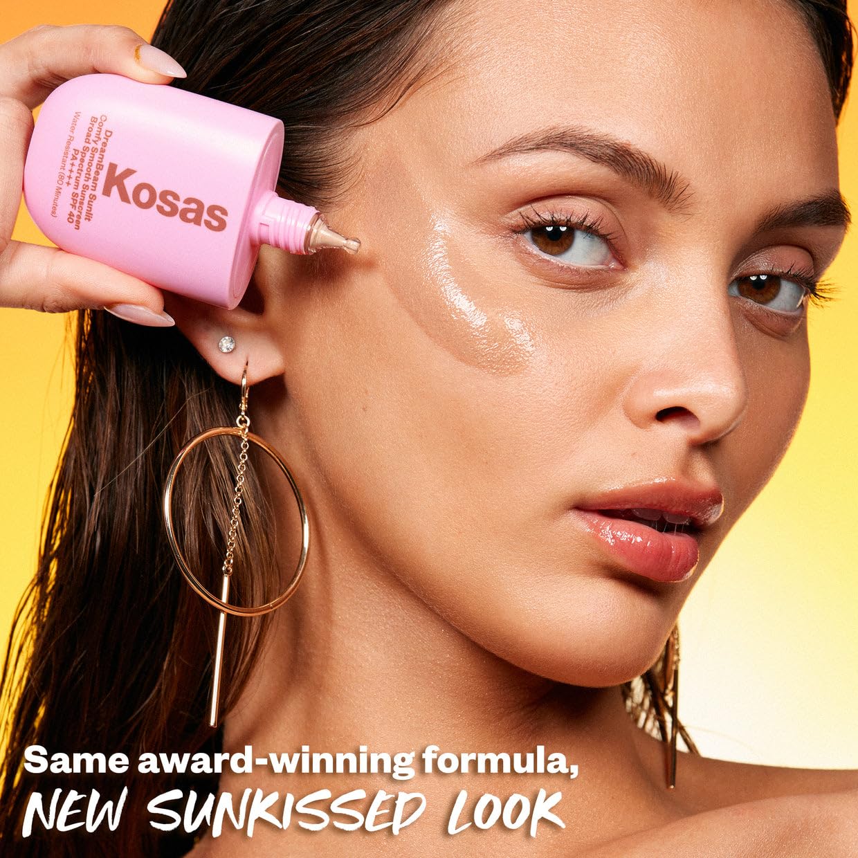 Kosas DreamBeam ceramides-peptides deliver plump, firm-looking skin while you wear it.