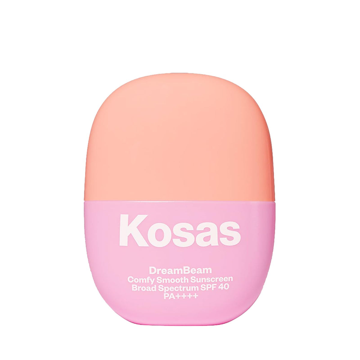 Kosas DreamBeam travel-size sunscreen bottle ready to prep skin for makeup.