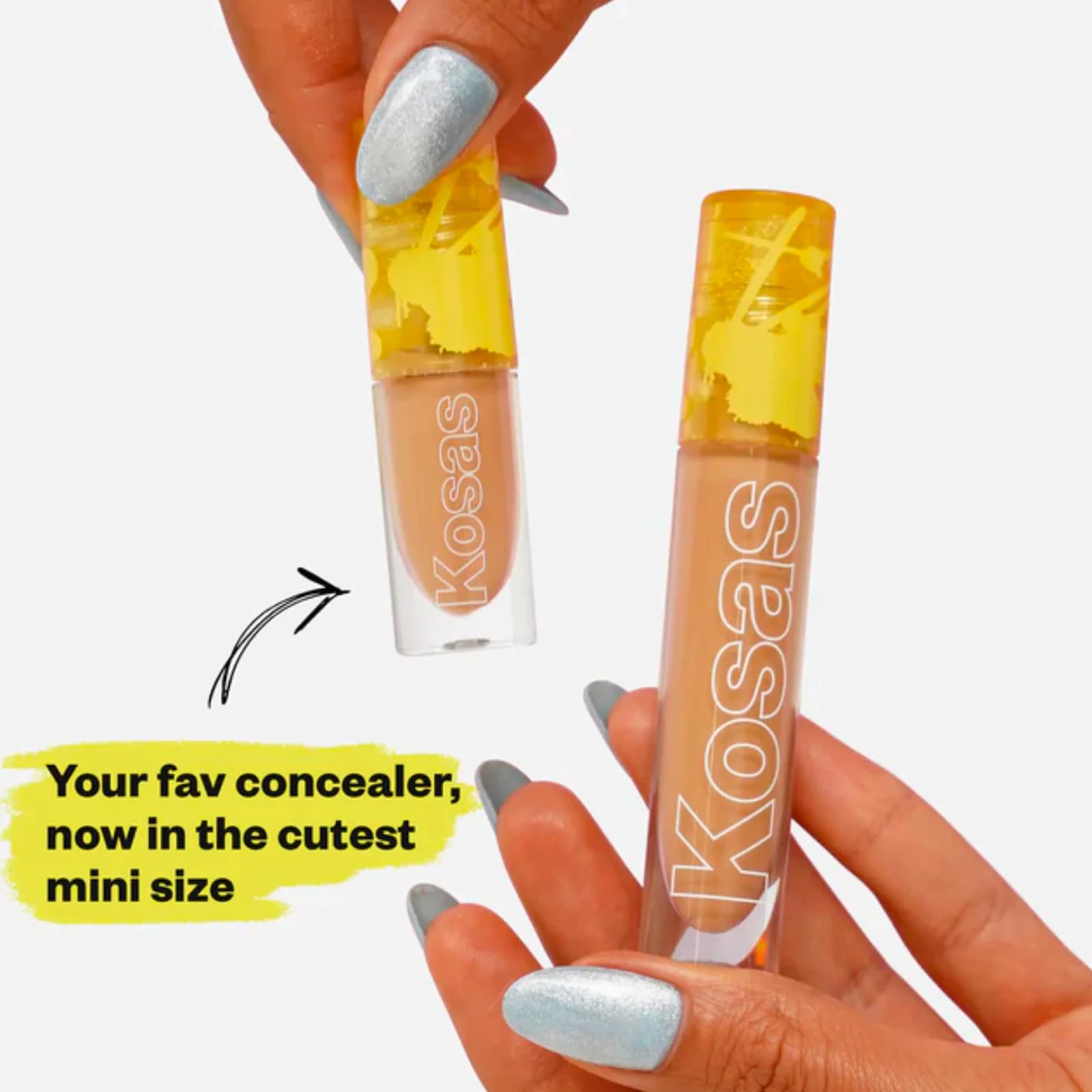 Kosas Revealer Concealer under-eye application reveals brightening, smooth skin look.