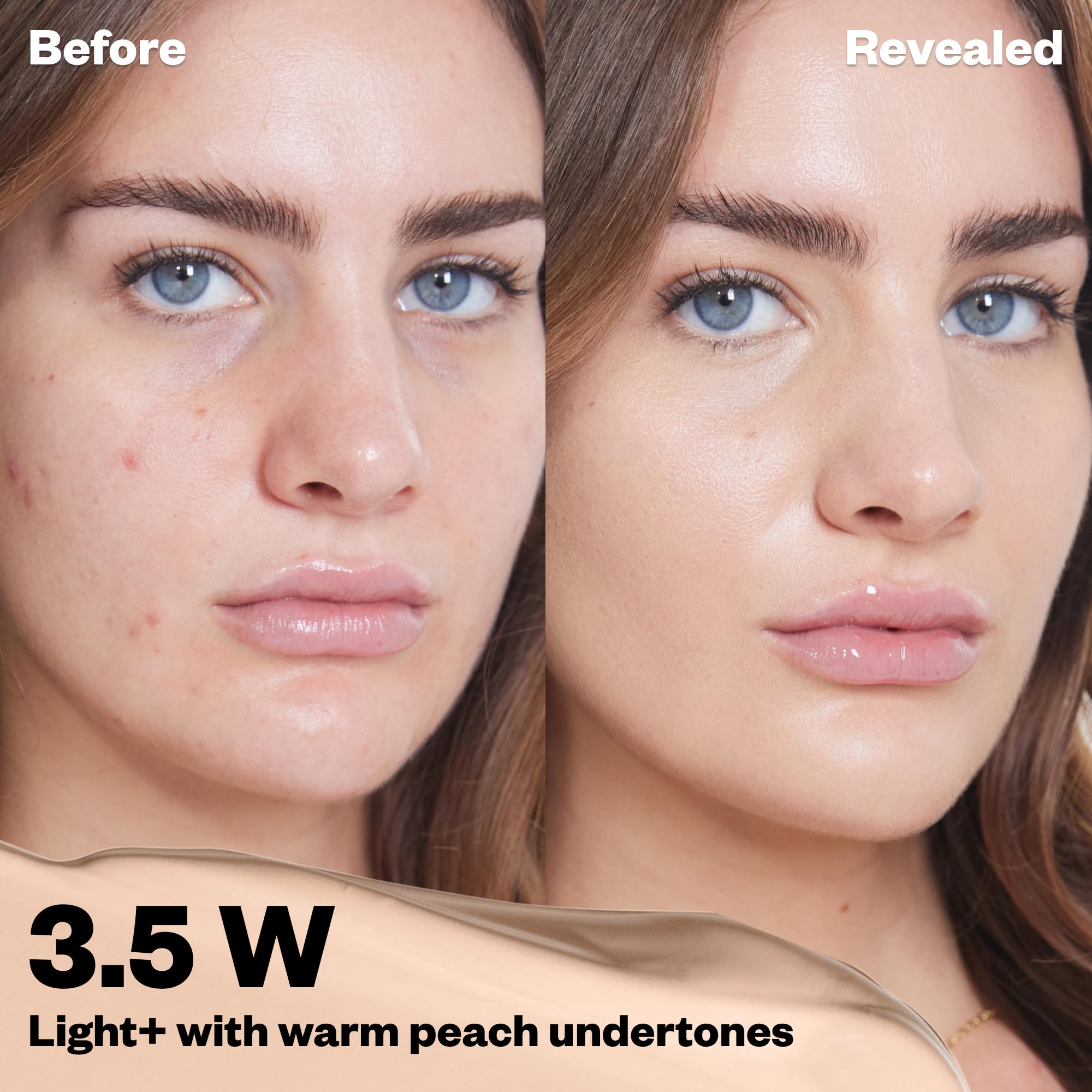 Close-up of creamy texture showing Hyaluronic Acid-infused formula for hydration.