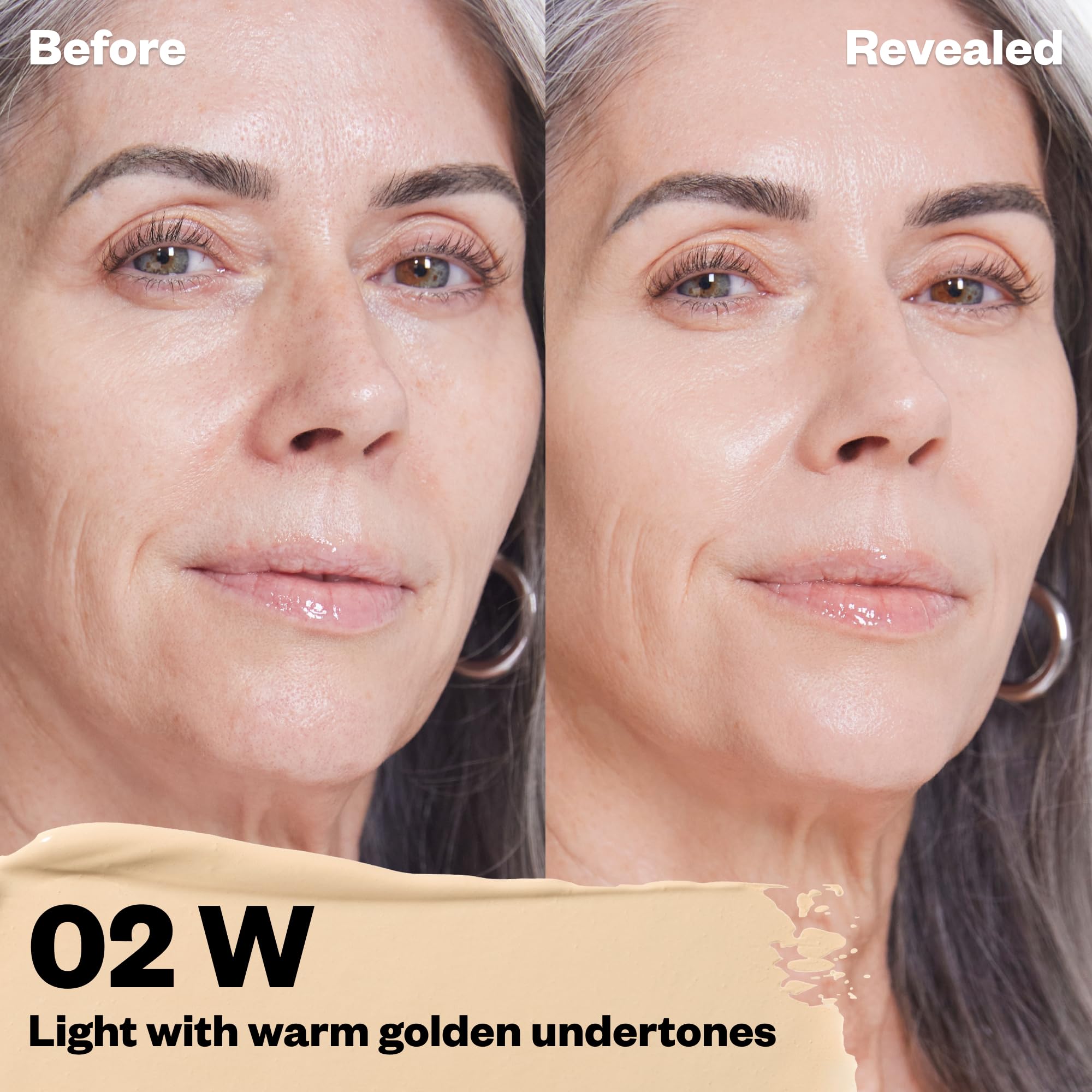 Kosas Revealer Concealer under-eye application demonstrates brightening and hydration.