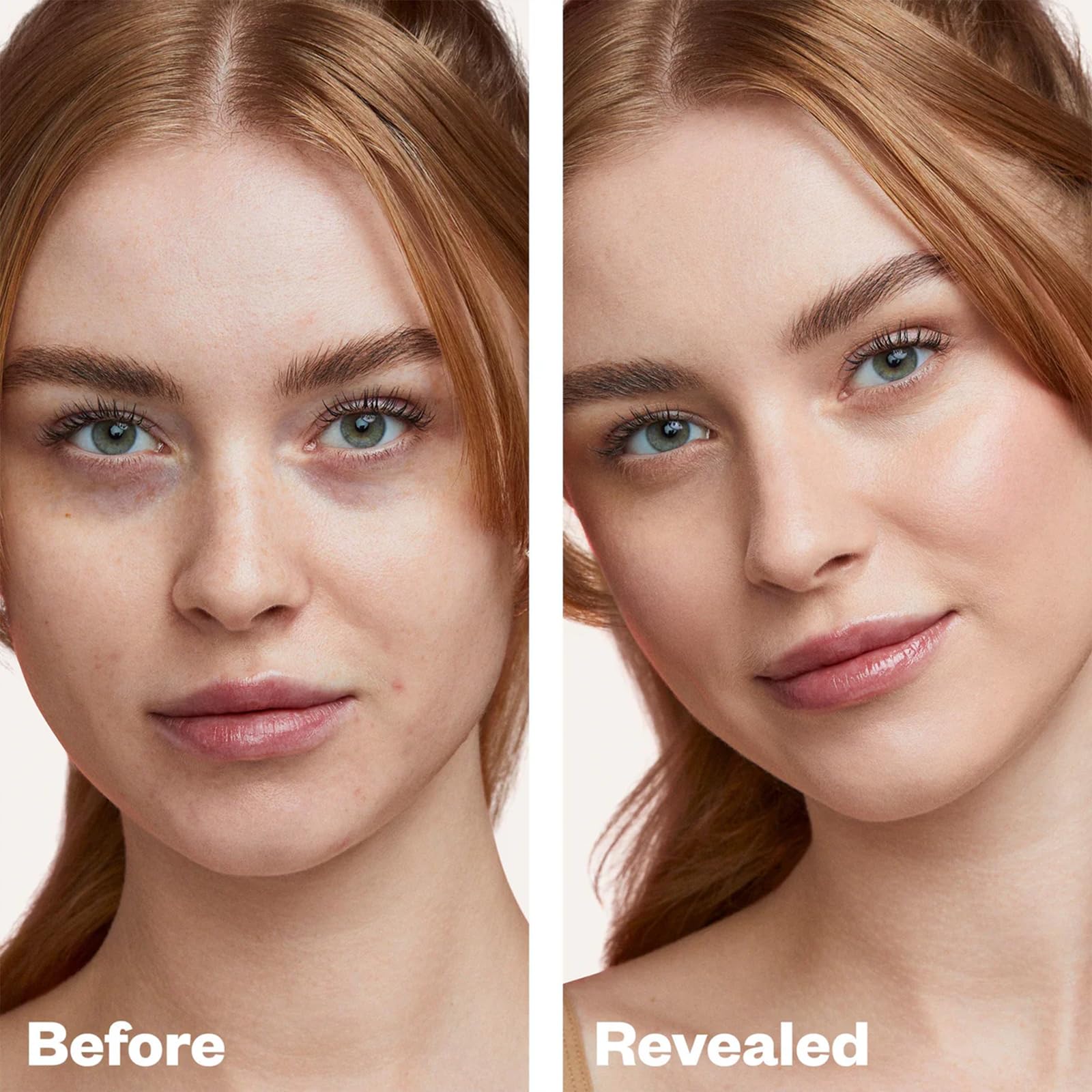 Kosas Revealer swatches on skin displaying medium, buildable coverage.